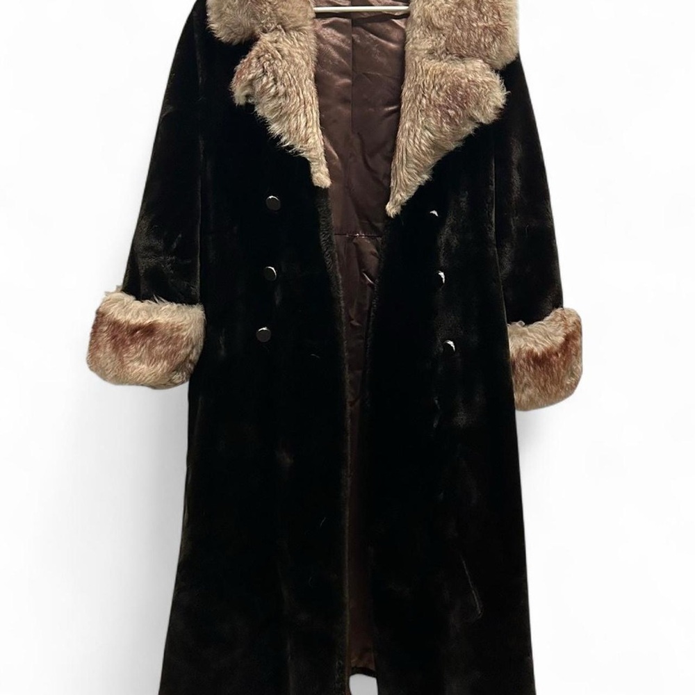 1960s Vintage Borgana Faux Fur Coat by Russel Taylor for La Vogue